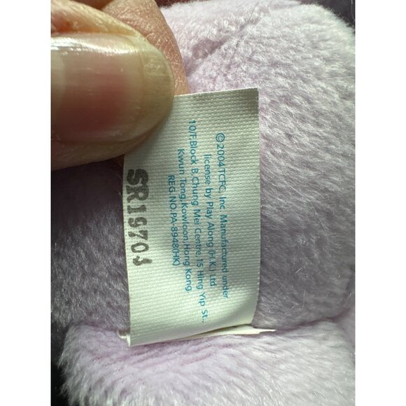 Care Bears Bright Heart Raccoon Purple Plush Toy 2004 Edition 10" Soft Cuddly St - Picture 6 of 8